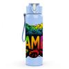 1PC Colorful Gamer Letter Design 750ml Color Plastic Sports Water Bottle Leakproof Flip Straw Lid Suitable for Sports Office Home Use