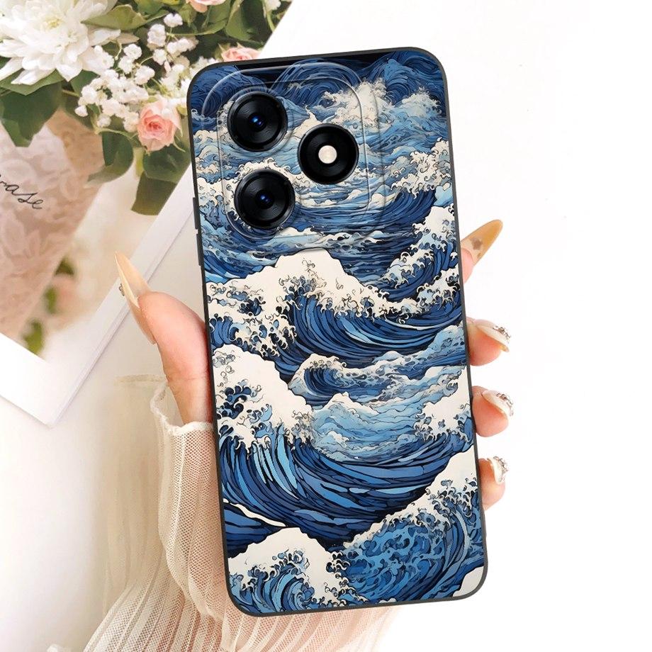 Роскошный модный чехол-картина для Tecno Spark 10 10C 10 PRO KI5k KI5q KI7, задняя крышка, жидкий силикон, мягкий бампер, противоударный