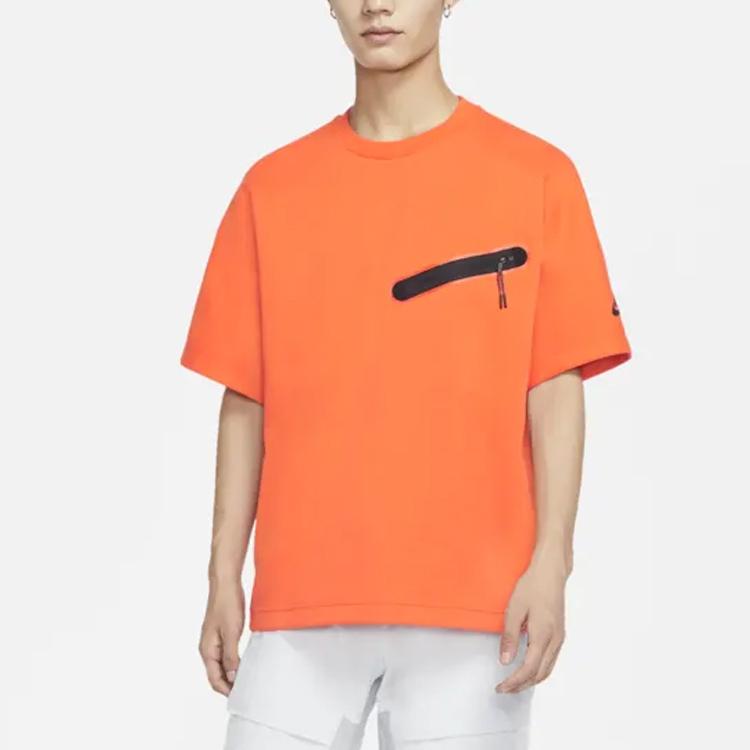 Nike Мужская флисовая футболка с коротким рукавом NSW Tech Electro-Orange CZ3504-837