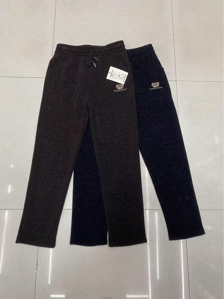 Высококачественные брюки гаремы из норкового велюра цвета осеннего золота для женщин - Удобные, стройнящие, с высокой посадкой для мам среднего и пожилого возраста