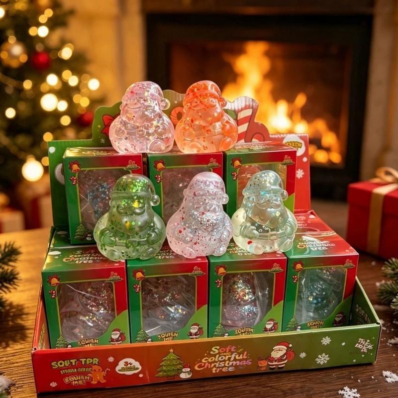 Santa Claus Stress Relief Squeeze Toy Lightweight Slow Rising Antistress Toy for Kids Goodie Bag Fillers Party Favors