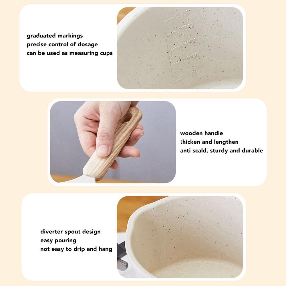 Multifunctional Non-stick Pan Flat Bottom Sauce Pan Butter Melting Pot Milk Warmer Pot Soup Making