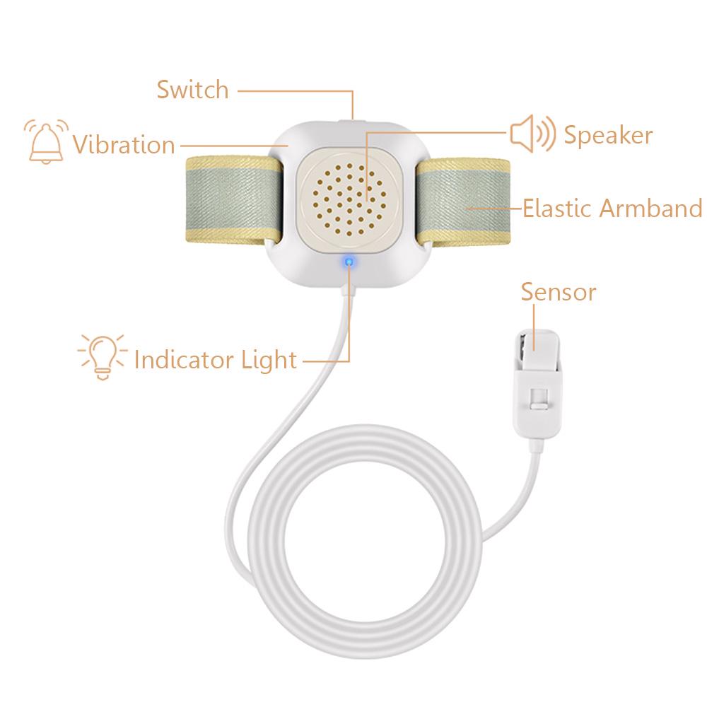 Bedwetting Alarm Enuresis Alarm with Loud Sound Bright Lights and Strong Vibration Child Potty