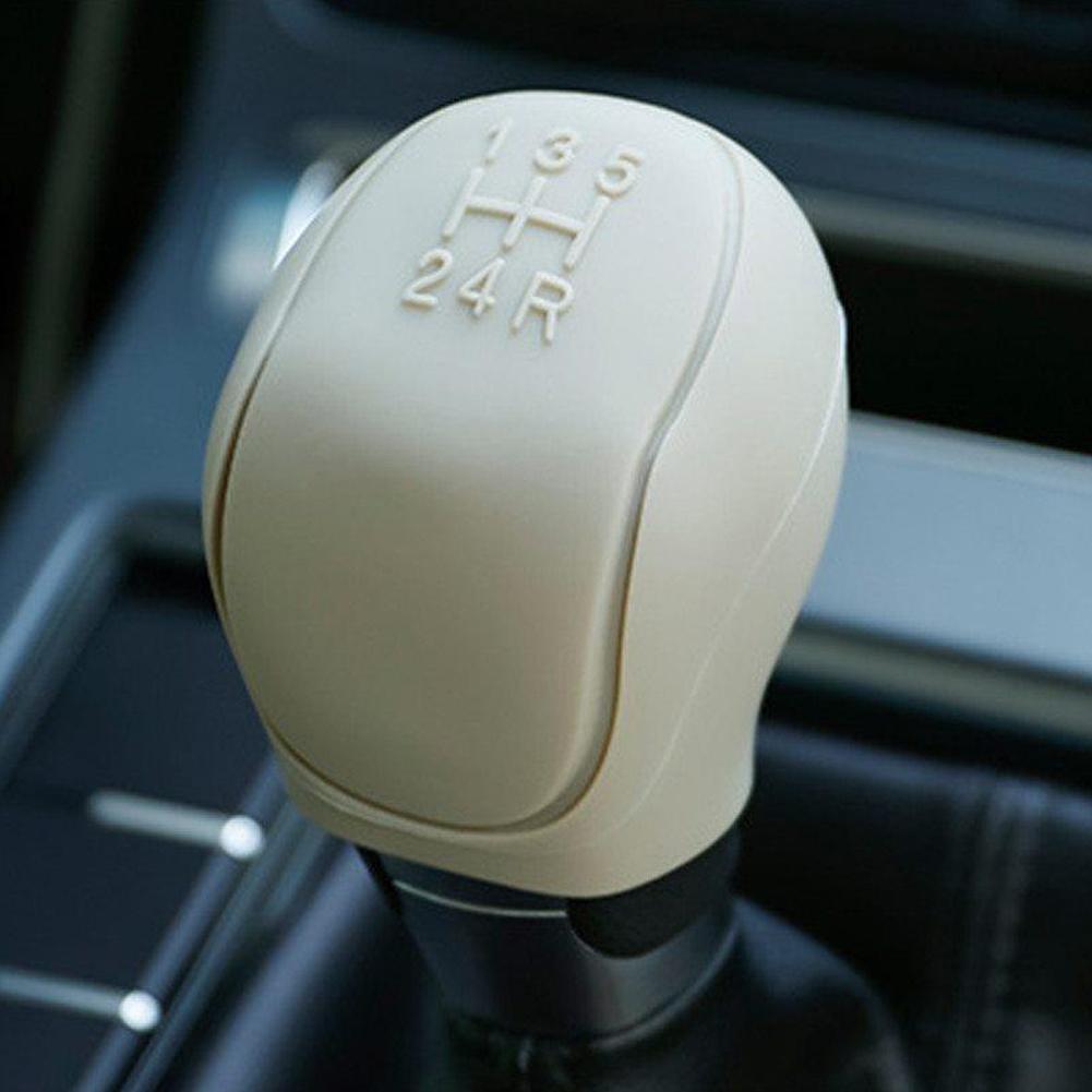 Car Silicone Gear Shift Knob Cover Gear Shift Non-Slip Grip Handle Protective Covers Manual 5 6-speed Car Interior Accessories