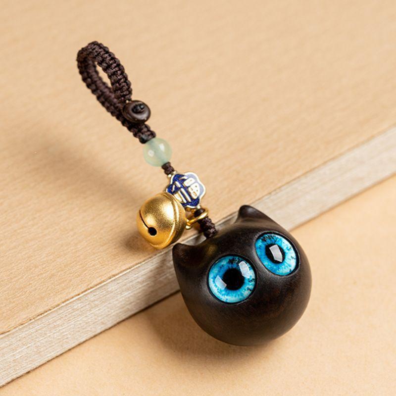 1 шт. Деревянный брелок для кошки Аниме Милый Брелок для мобильного телефона Цепочка для ключей от машины Деревянная подвеска Индивидуальность Креативный Милый Аксессуар для брелка