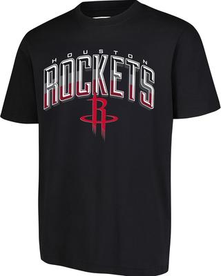 Мужская футболка NBA Houston Rockets, с изогнутым плекси-принтом, с коротким рукавом, размер XX-Large, цвет черный