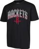 Мужская футболка NBA Houston Rockets, с изогнутым плекси-принтом, с коротким рукавом, размер XX-Large, цвет черный