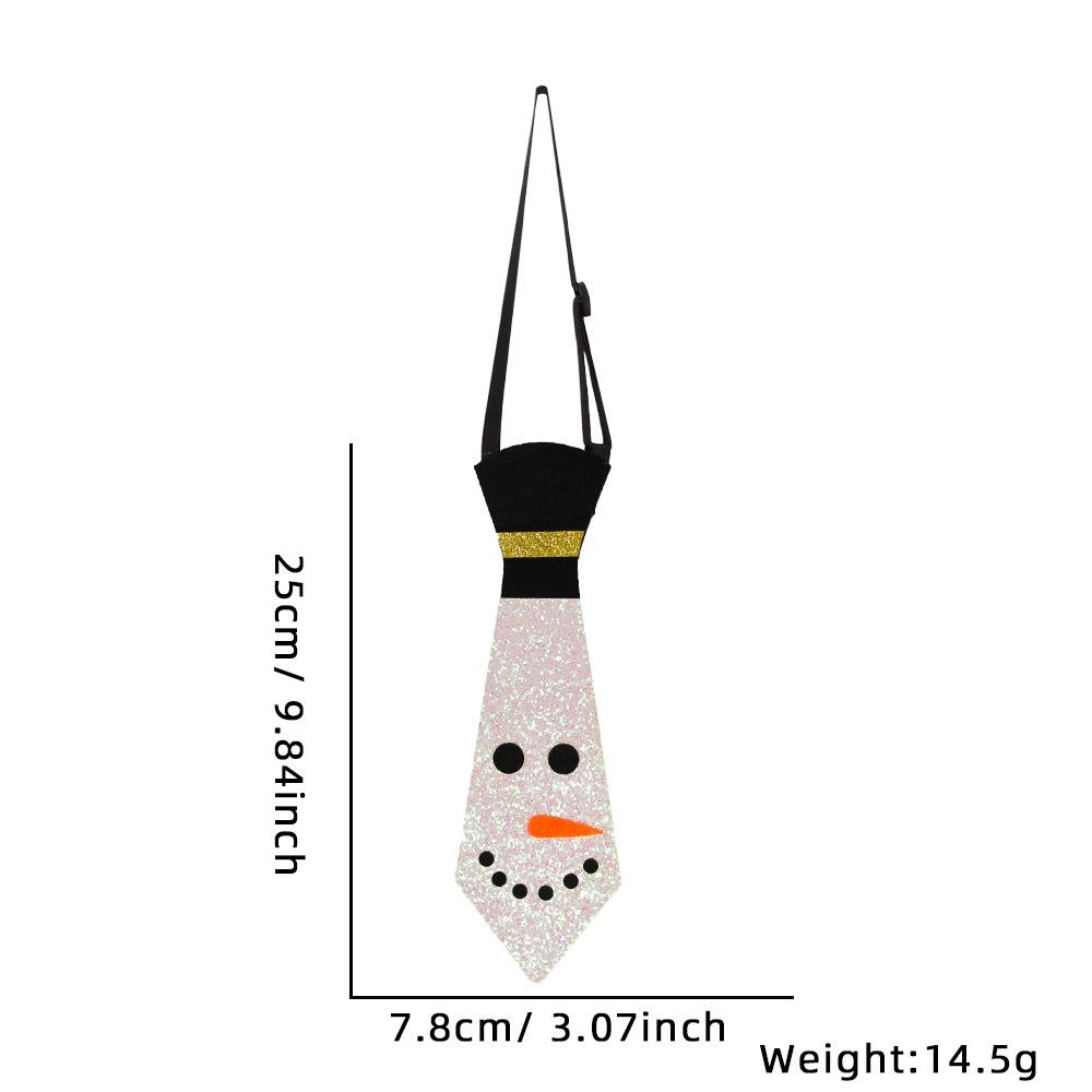 Christmas Tie New Felt Christmas Decoration Snowman Elk Christmas Tree Tie Party Decoration Children's holiday gift decoration