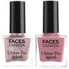 FACESCANADA Ultime Pro Splash Глянцевая отделка лака для ногтей - лососево-розовый 126 (8ml) & Ultime Pro Splash Глянцевая эмаль для ногтей - Барвинок 151 (8ml)