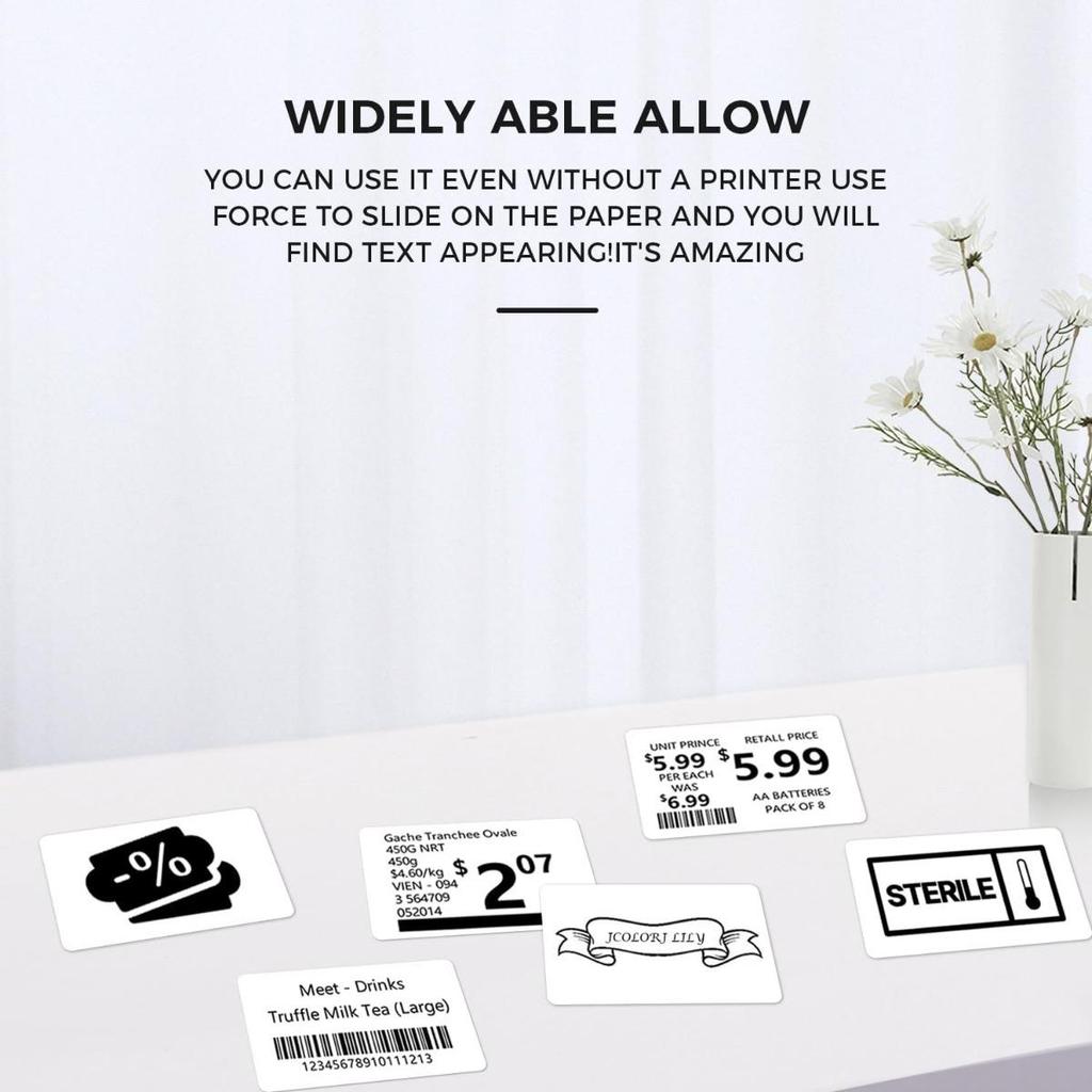 Label Maker Paper, Multi-Purpose 30x20mm Square Self-Adhesive For Mini Label Printer,1.18"x0.79"(30x20mm), 320Labels/Roll, Business Home