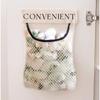 Kitchen Trash Bag Storage Bag Velcro Mesh Bag Household Clutter Mesh Garbage Bag Wall Hanging Storage Bag