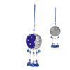 Evil Eye Moon Star Decor Zinc Alloy Evil Eye Wind Bell Hanging Ornament for Home Car