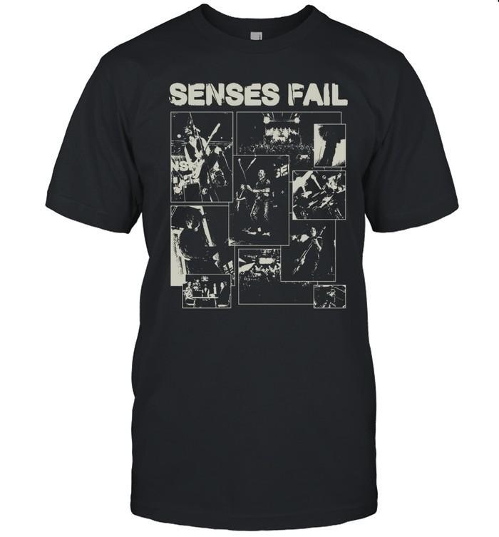 Senses Fail Black T-Shirt Concert Graphic Punk Rock Band Tour Merch