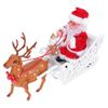 NUOLUX Reindeer Sleigh Christmas Santa Claus Santa Reindeer Christmas Home Decor Santa Electric Santa Doll Gift Sleigh