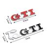 BAJM3 2025 Hot 3D ABS GTI Badge Car Front Grille Sticker Decoration Auto Refit Accessorie for Volkswagen VW Golf MK7 Beetle Touran GTI