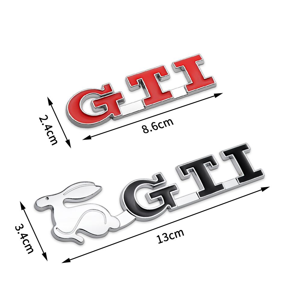BAJM3 2025 Hot 3D ABS GTI Badge Car Front Grille Sticker Decoration Auto Refit Accessorie for Volkswagen VW Golf MK7 Beetle Touran GTI
