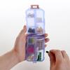 Portable Pill Box Organizer with 10 Compartments Dustproof Compact Size Transparent