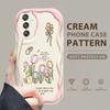 Cute Cartoon Pattern Cream Texture Casing Wavy Edge Soft Silicone Cover Phone Case for Samsung
