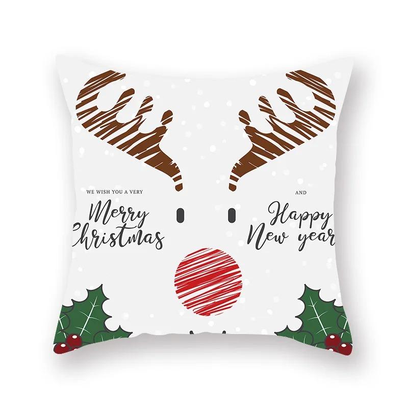 Christmas Themed Pillowcases Car Accessories Office Santa Claus Living Room Sofa Home Pillowcases