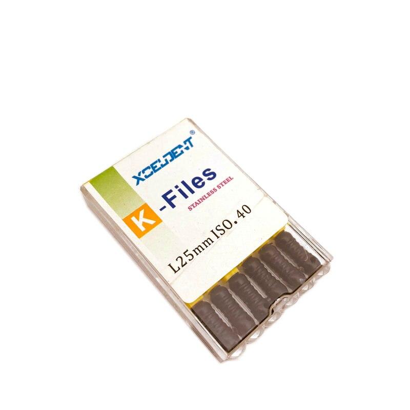 25-миллиметровые эндодонтические файлы K для корневых каналов (Ручное использование) Стоматологические K-файлы Эндодонтические инструменты Инструменты для стоматолога