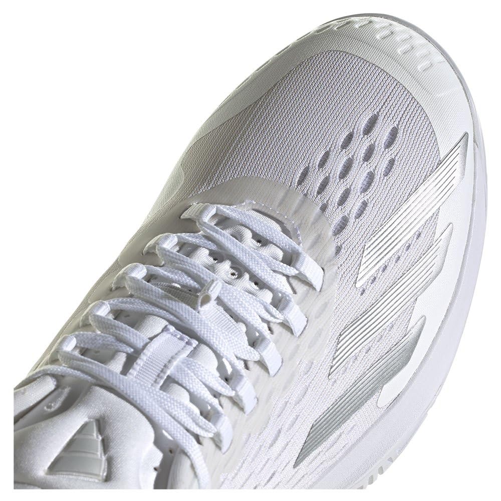 Теннисные туфли Adizero Cybersonic Tennis LPE50 Footwear One cm [Adidas] женские белые/серебристые металлик/серые (ИГ9516) +24,5
