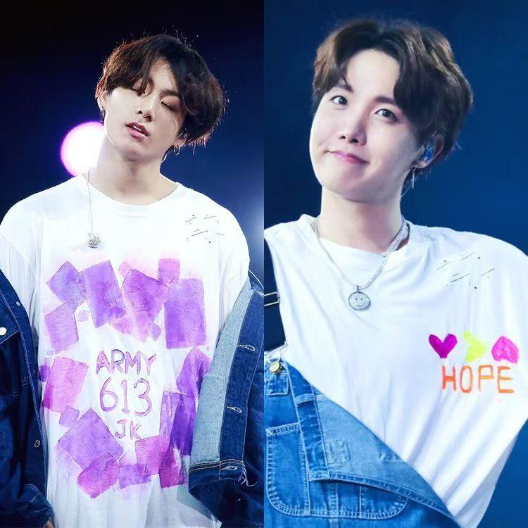 BTS Та же граффити Концертная футболка Kpop Мода Печатная летняя футболка