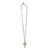 Wood Cross Pendant Necklace Hand Made Lucky Healthy Hollow Cross Necklace for Men and Women