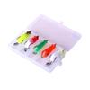 Topwater Frog Lures Sequins Bass Fishing Lures Soft Swimbait Baits with Tackle Box for Bass Trout Soft Frog with Spoon Tail