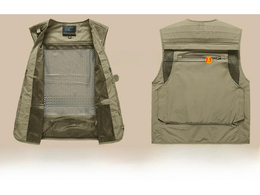 Мужской дышащий рабочий жилет с несколькими карманами 2019 года