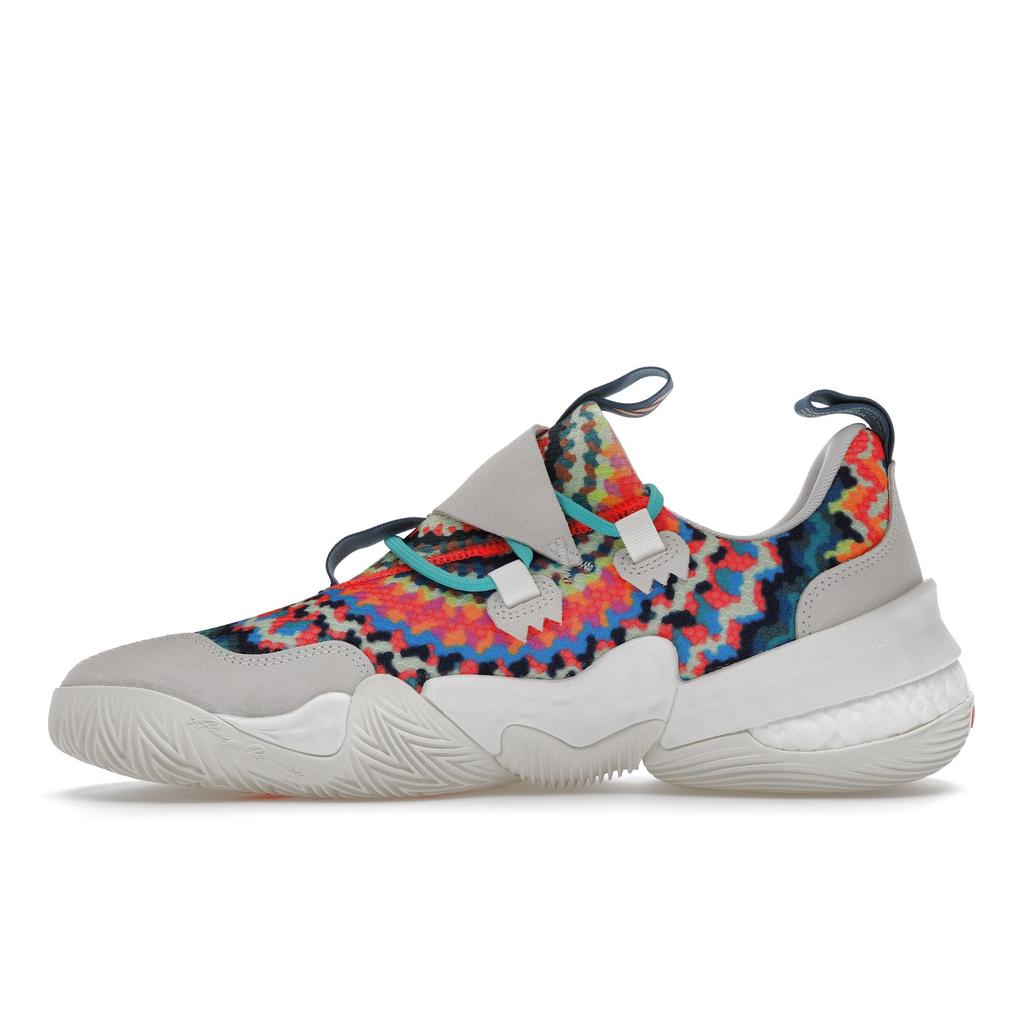 Adidas Кроссовки Trae Young 1 Tie-Dye Unisex, разноцветные, мелово-белые, мятно-лиловые GY0295