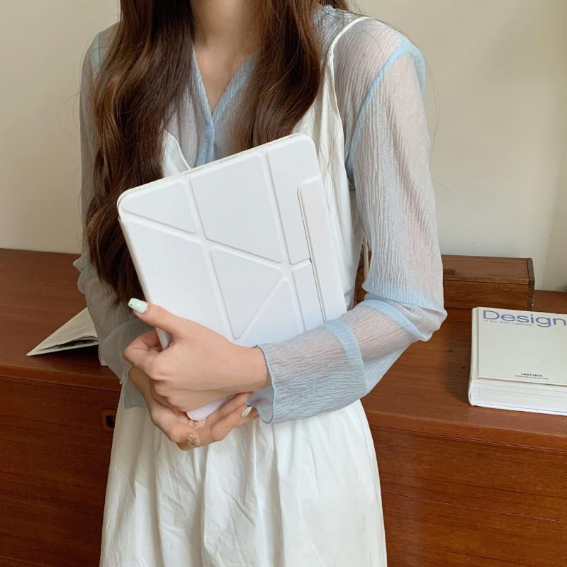 Slim Solid Color Magnetic Detachable Case IPad Pro 11 10.2 12.9 Inch Air Mini With Stand Sleep Wake Function PC Material