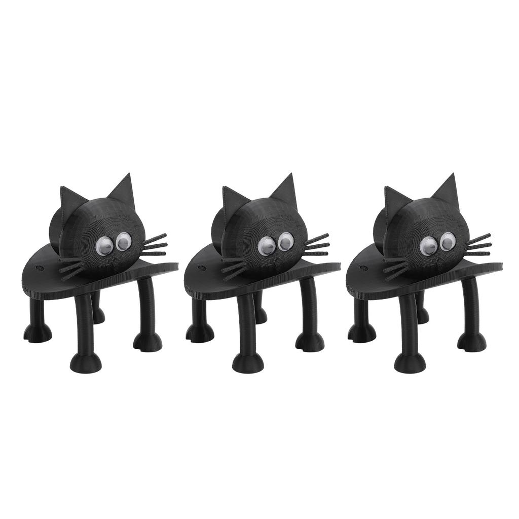 3Pcs Black Cat Toilet Paper Holder Set Funny Animal Toilet Paper Storage Stand for Bathrooms Kitchen Toilet Tissue