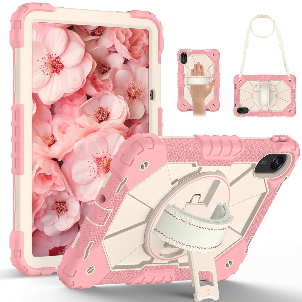 Handle Grip Case for Xiaomi Redmi Pad 2 2025 11.0 Inch 25040RP0AG 25040RP0AI Rotating Stand Heavy Duty Cover with Shoulder Strap