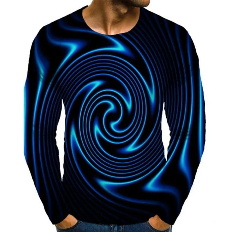 Мужская футболка с принтом зебры, футболка с длинным рукавом, 3D-принт, рубашка с круглым вырезом, модная, преувеличенная, уличная, повседневная, черная, летняя, весенняя, осенняя одежда