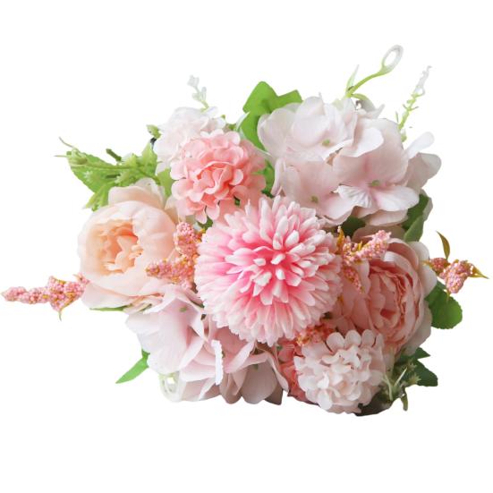 Искусственные цветы Букет искусственных пионов Смешанные цветы из искусственного шелка Букет искусственных цветов