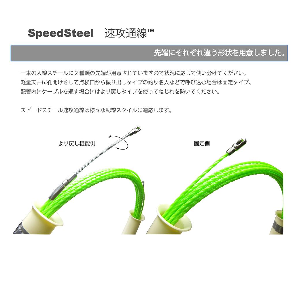 SPEED STEEL 15M Quick-Pull Wire Cable™ - Just the Right Length for Easy Use. I've always wanted a case this size (Green)
