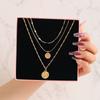 iF ME Vintage Pearl Multilayer Butterfly Necklace Gold Color Pendant Choker Chain Women Jewelry Accessories[No Box]