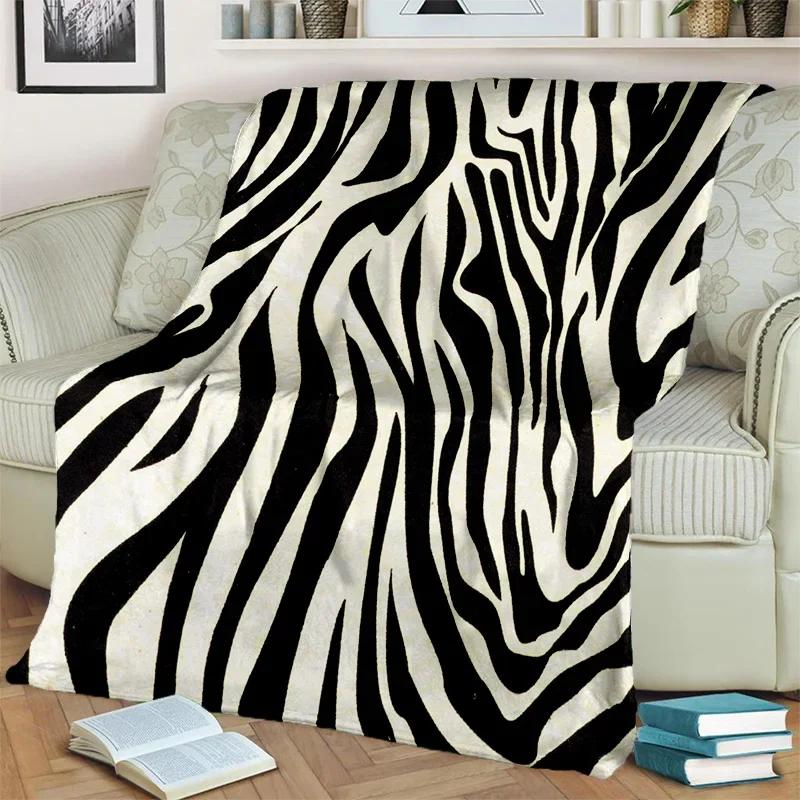 Одеяло HD с цветным 3D узором в полоску зебры, мягкое одеяло для дома, спальни, кровати, дивана, пикника, путешествия, офиса, одеяло, детское одеяло