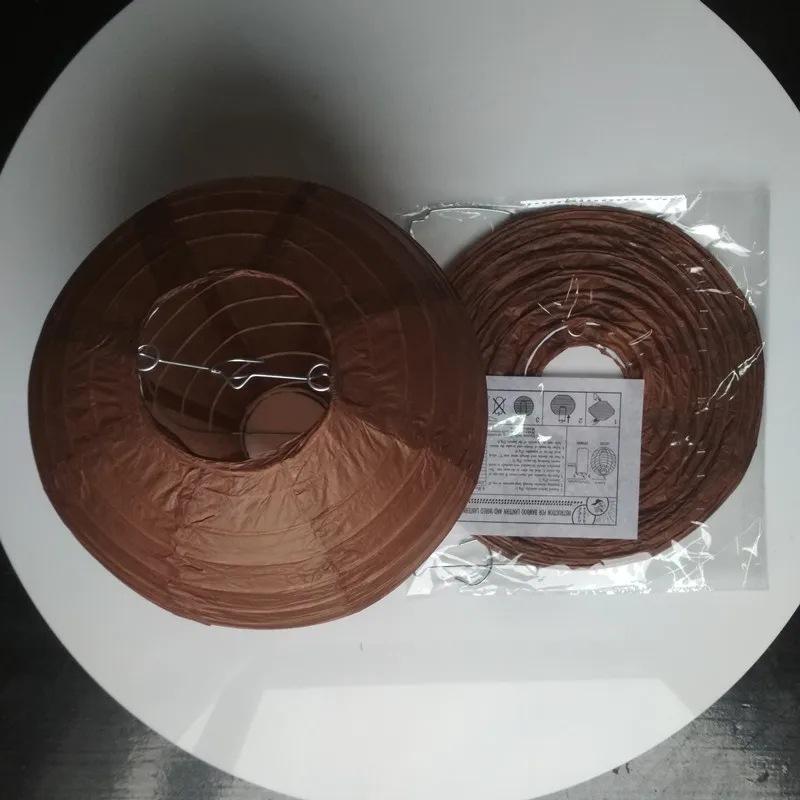 Круглый белый бумажный фонарик 10 дюймов, красный фонарик для Праздника середины осени и свадебного украшения