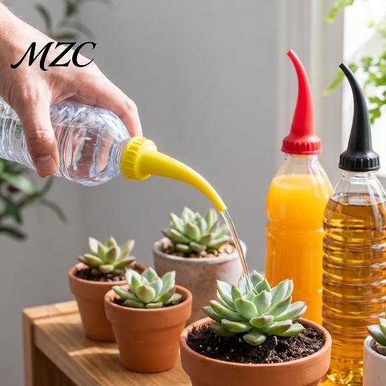 Plant Care Equipment Bottle Cap Watering Spout, Adjustable Flow Curved Pipe Mouthpiece, 3D Plastic Attachment Print Lightweight Portable Irrigation