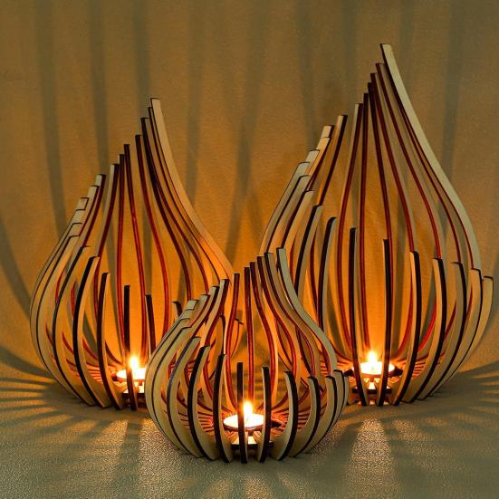 Деревянный подсвечник Современный минималистичный стиль Подсвечник Подставка для чайной свечи Ручная работа Подставка для столбовой свечи