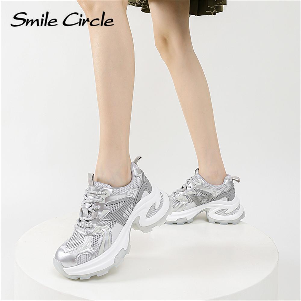 Низкие кроссовки, увеличивающие рост, с круглым носком, на толстой подошве, дышащая, удобная повседневная обувь