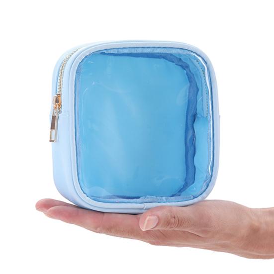 Прозрачная мини-косметичка, прозрачная косметичка на молнии, ПВХ, водонепроницаемая дорожная косметичка, органайзер, портмоне для женщин и девочек