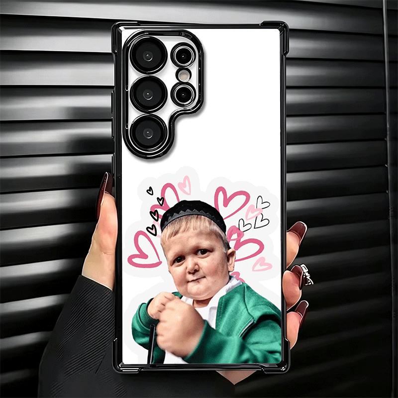 Funny Babaite Hasbulla Plating Phone Case For Samsung Galaxy S24 S25 FE S26 Edge S23 Ultra S22 S21 Plus S20 Anti-Fall Airabag Co