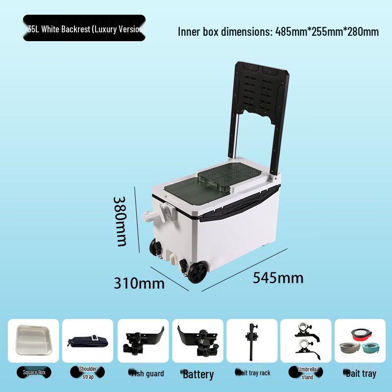 Wingning 35L Многофункциональный утепленный рыболовный ящик с держателями для удилищ