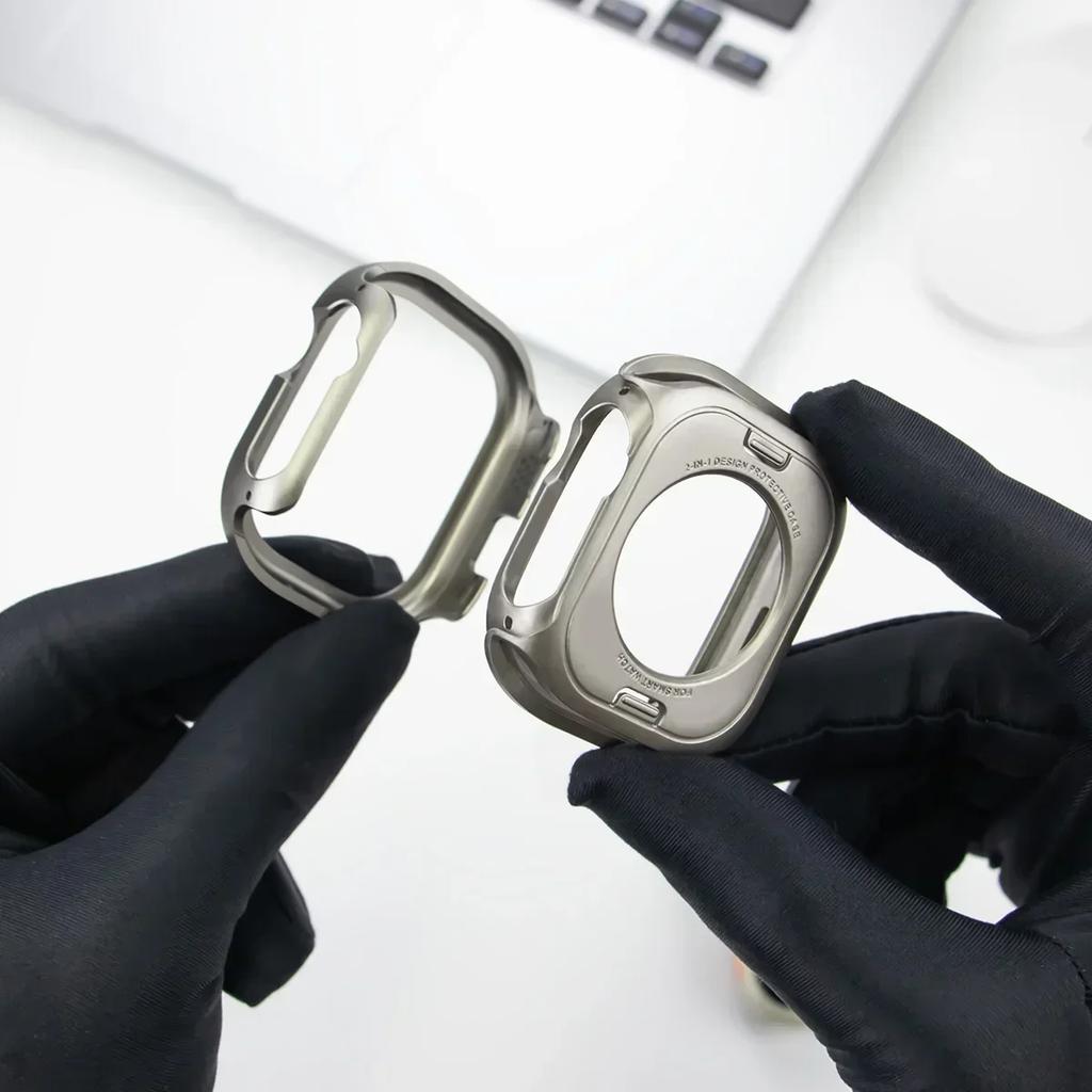 Металлический Чехол для Apple Watch Ultra Корпус 49мм 45мм 41мм 44мм 40мм Бампер Рамка Защитный Корпус для iWatch Серии SE 8 Ultra 7 6 5