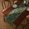 Polyester Colored Woven Jacquard Fringed Decorative Dining Table Cloth Coffee Table Tablecloth Retro Flower Table Flag