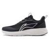 Li Ning Lightweight Reflective Shock Absorbing Non-Slip Durable Low-Top Running Shoes Women Sneaker Black White ARST064-3