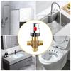 Твердый латунный термостатический смесительный клапан G1/2 дюйма для контроля температуры воды в душе, термостат-смеситель