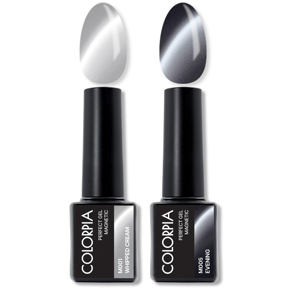Calapia One-Step Perfect Gel Magnetic Gel Nail Set 04. Whipped Cream + Evening
